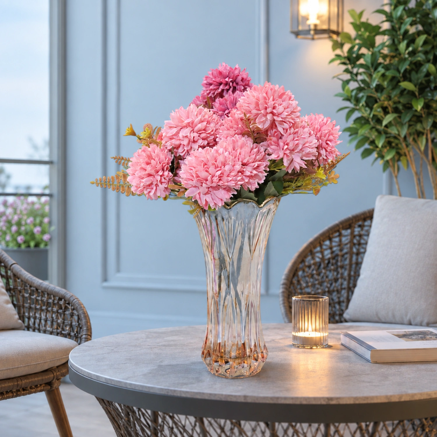 Playful Pink Blooms with Layered Texture