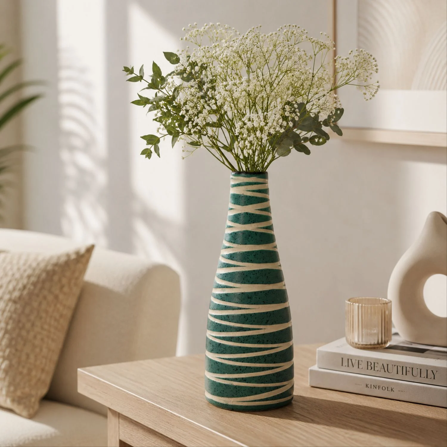 Green Stripes in a Slender Silhouette