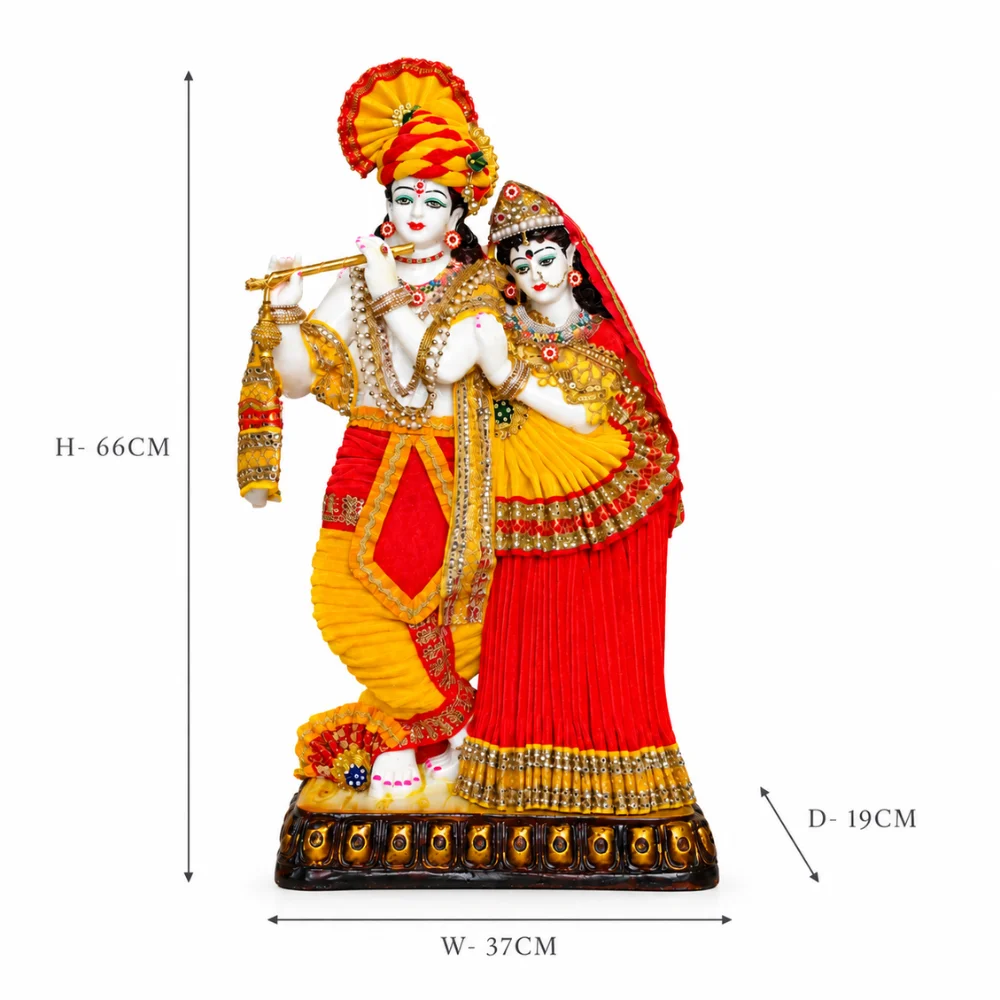 Radha Krishna in Vivid Colour