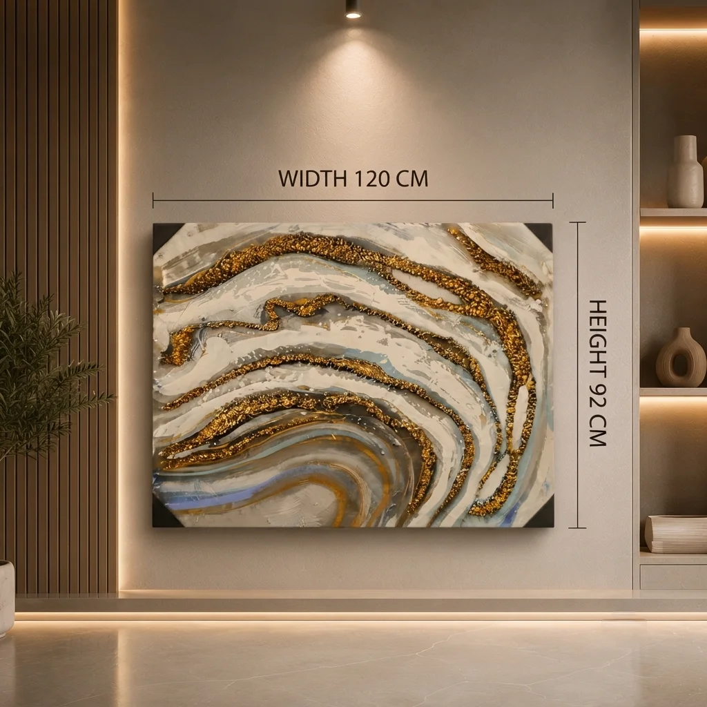 Flowing Contours in Grey and Gold