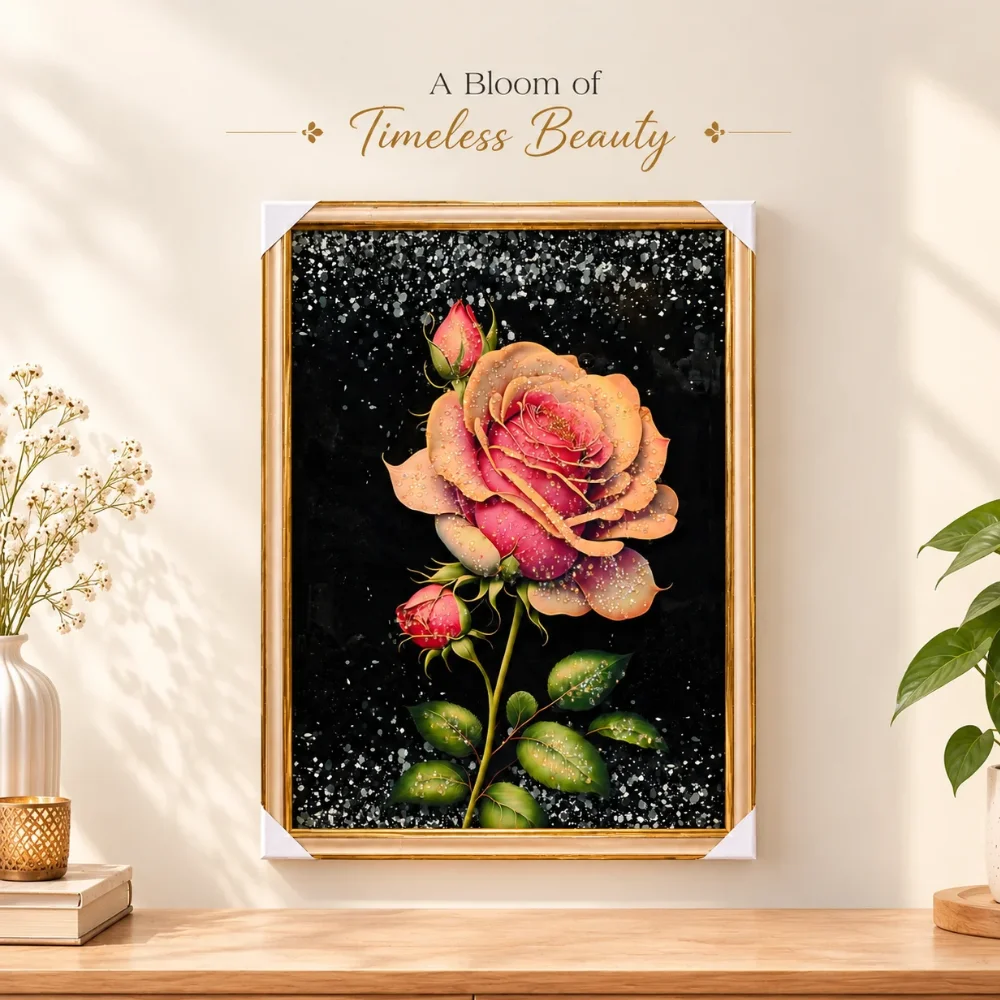 A Romantic Rose in Peach and Pink