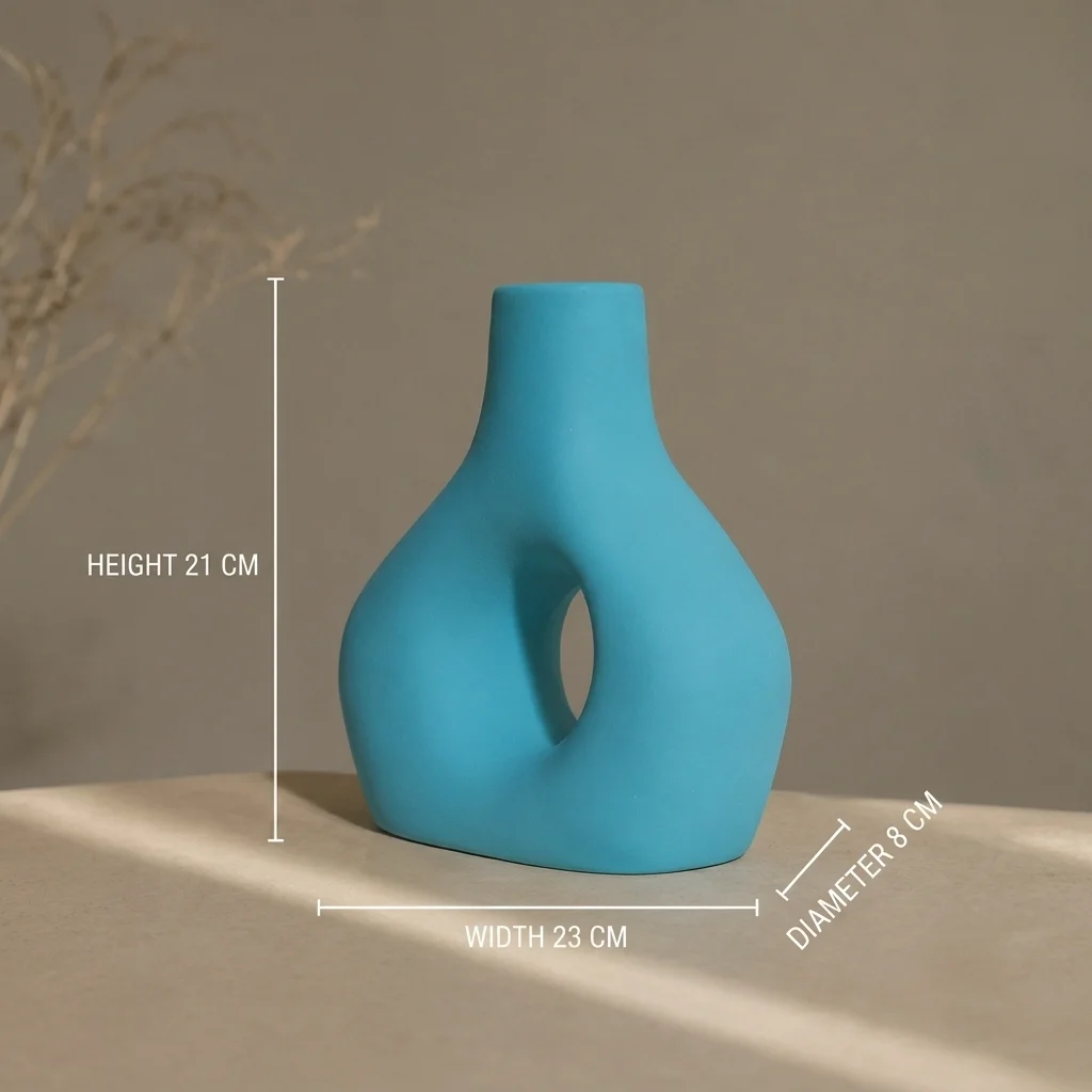 A Bright Turquoise Open Form