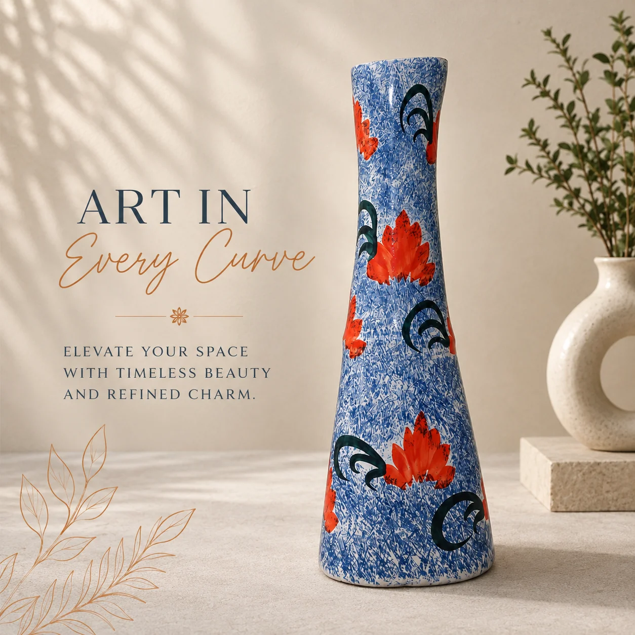 Bright Blooms Against Blue