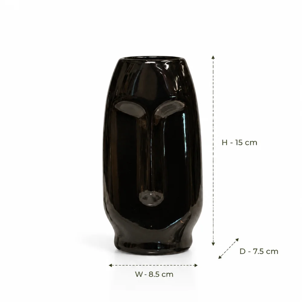 A Glossy Black Face Silhouette