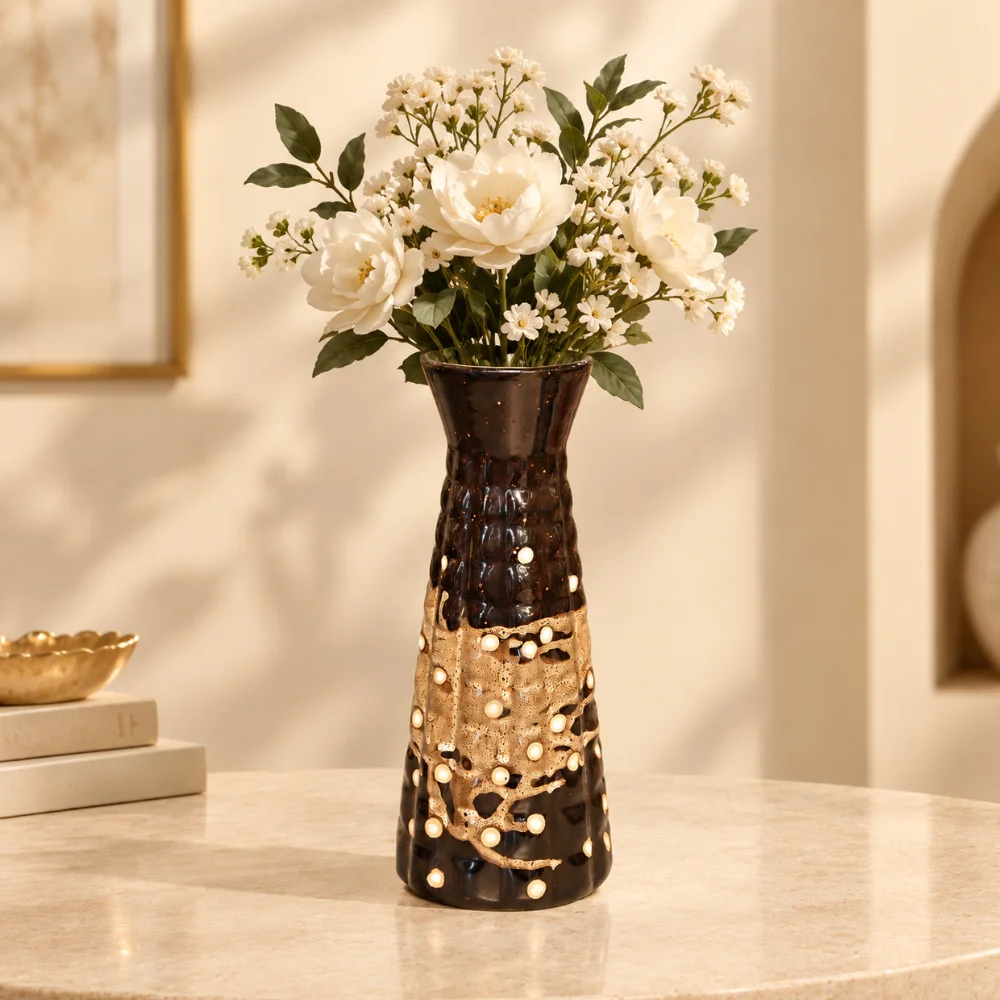 Dark Texture with Cream Accents
