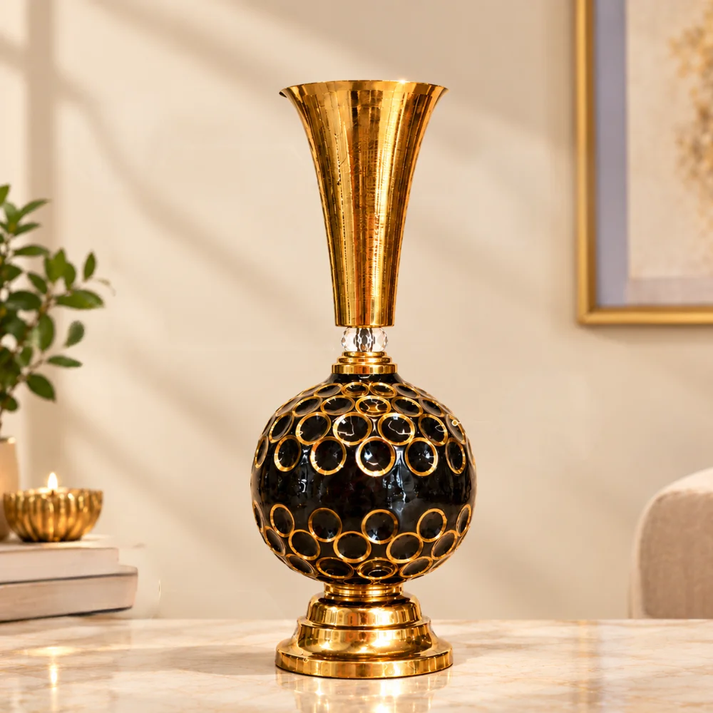 Black Cutwork Vase